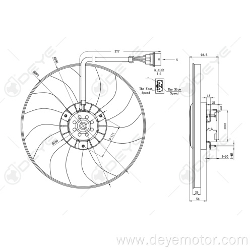 Radiator cooling fan for VW POLO IBIZA CORDOBA
